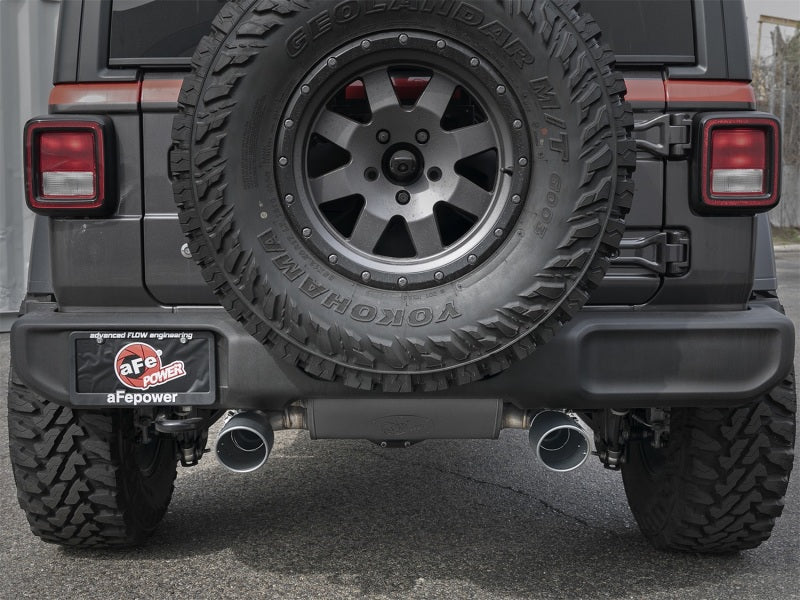 aFe Rebel Series 2.5in 409 SS Axle-Back Exhaust w/ Black Tips 2018+ Jeep Wrangler (JL) V6 3.6L - Burkken Auto Parts