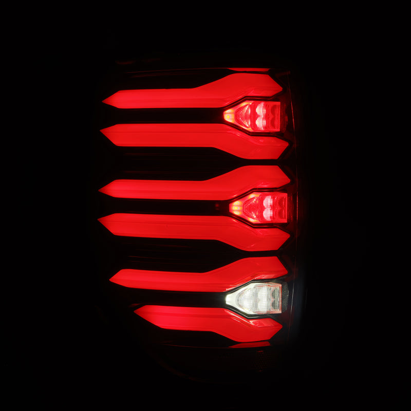 AlphaRex 09-14 Ford F150 LUXX LED Taillights - Black/Red Housing - Burkken Auto Parts