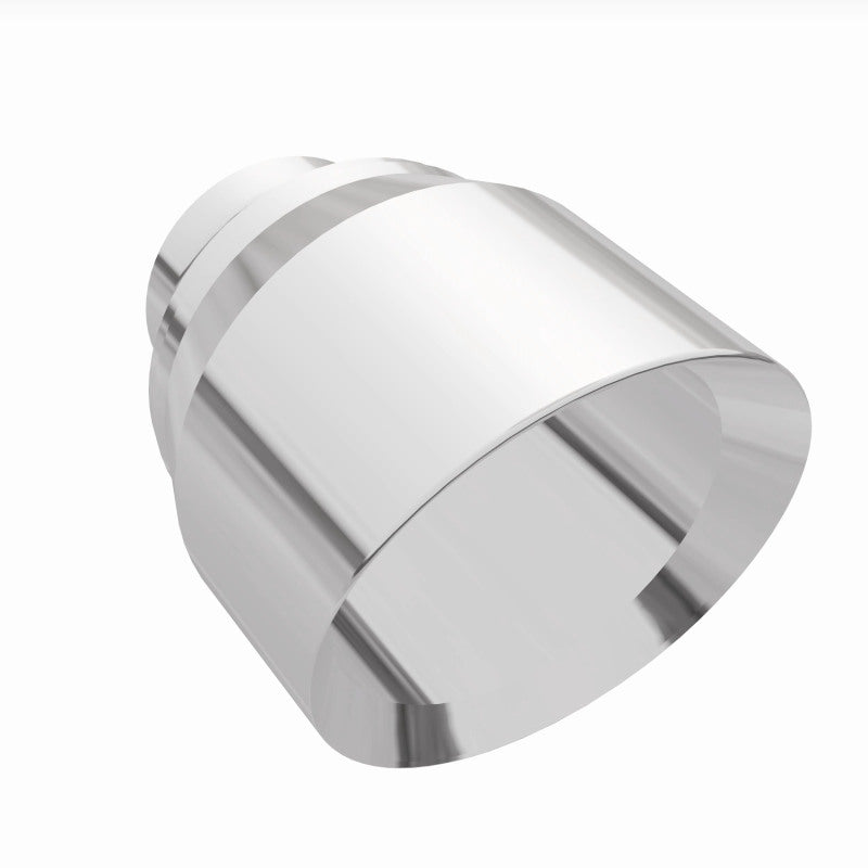 MagnaFlow Tip Stainless Double Wall Round Single Outlet Polished 4.5in DIA 2.5in Inlet 5.75in Length - Burkken Auto Parts