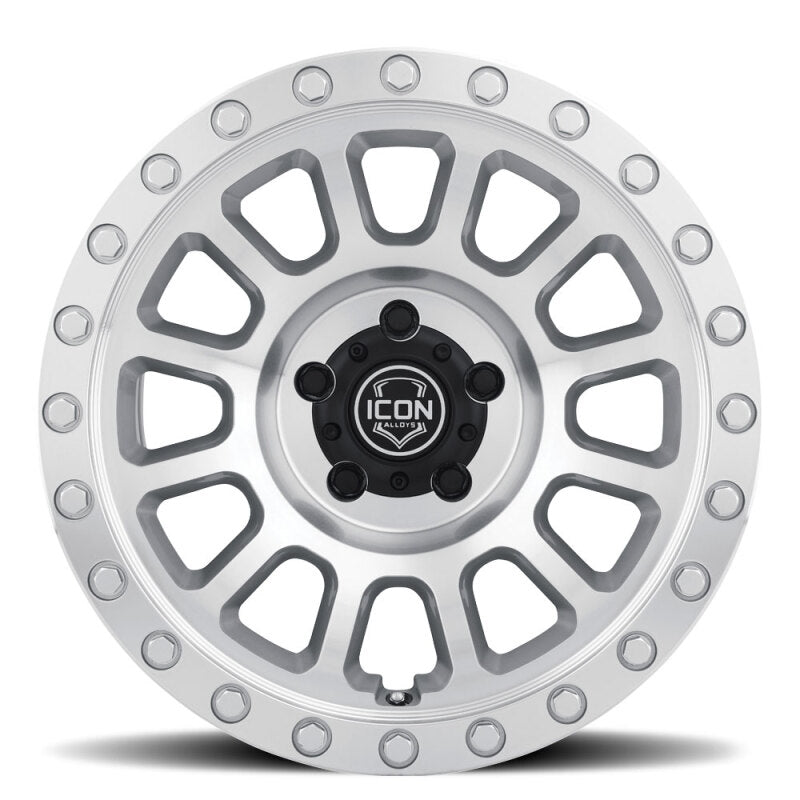 ICON Hulse 18x9 8x6.5 12mm Offset 5.5in BS Silver Machined - Burkken Auto Parts