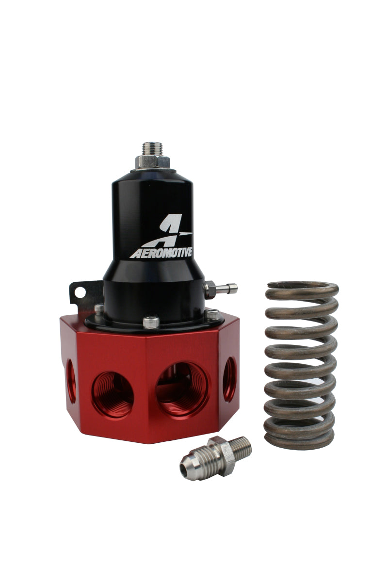 Aeromotive Regulator - 30-120 PSI - .500 Valve - 4x AN-08 and AN-10 inlets / AN-10 Bypass - Burkken Auto Parts