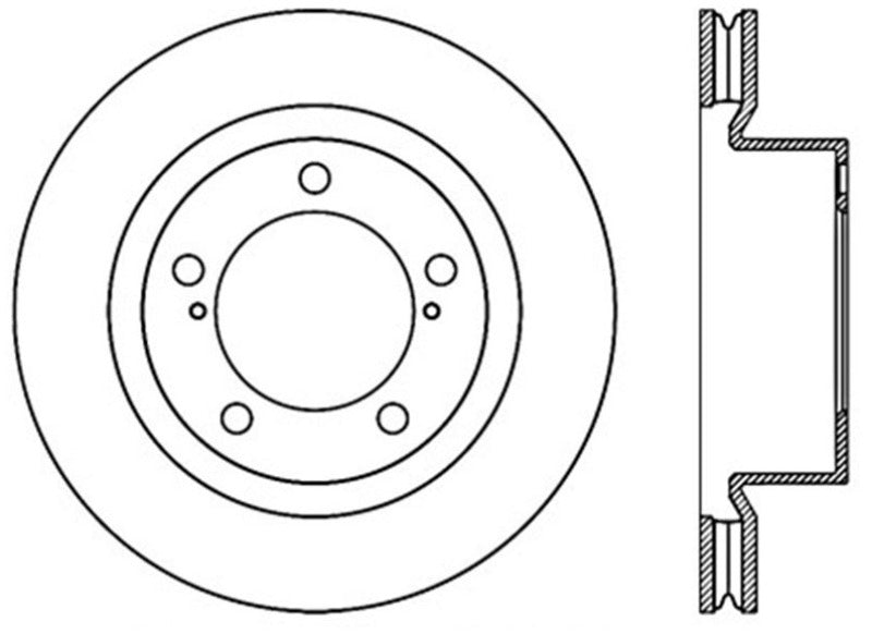 Stoptech 08-11/13-18 Toyota Land Cruiser Front Premium High Carbon Cryo Brake Rotor - Burkken Auto Parts