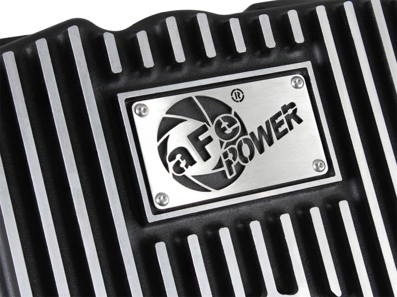 aFe Transmission Pan (Black w/ Machined Fins) GM Trucks 99-16 (4L60-E/4L60E/4L65E/4L70E/4L75E) - Burkken Auto Parts