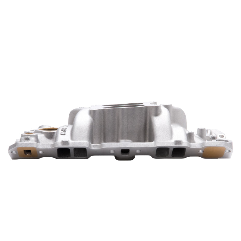 Edelbrock Manifold SBC 23-Degree Marine RPM 1987-1995 w/ Brass - Burkken Auto Parts
