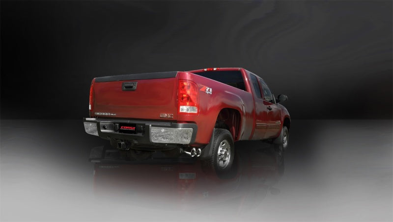 Corsa 2009-2013 Chevrolet Silverado Reg. Cab/Long Bed 1500 4.8L V8 Polished Sport Cat-Back Exhaust - Burkken Auto Parts