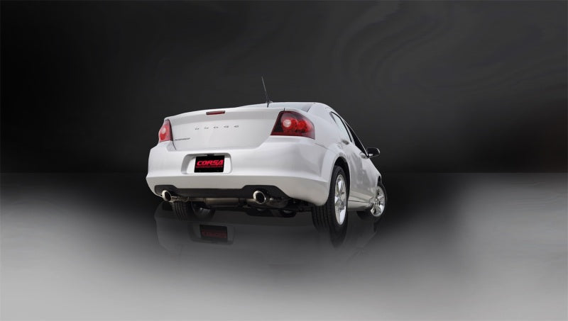 Corsa 2011-2014 Chrysler 200/Dodge Avenger V6 Polished Sport Cat-Back Exhaust - Burkken Auto Parts