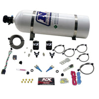 Nitrous Express Ford EFI Dual Nozzle Nitrous Kit (100-300HP) w/15lb Bottle - Burkken Auto Parts