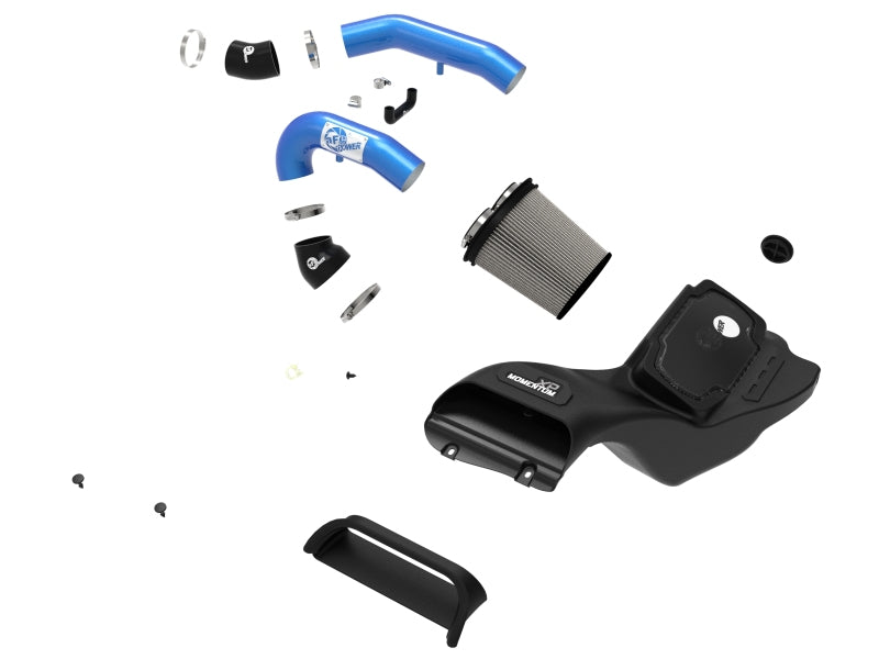 aFe 21-22 Ford F-150 Raptor V6-3.5L(tt) Momentum XP Cold Air Intake System Blue w/ Pro Dry S Filter - Burkken Auto Parts
