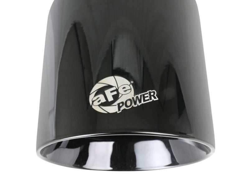 aFe MACH Force-Xp 409 SS Clamp-On Exhaust Tip 2.5in. Inlet / 4.5in. Outlet / 9in. L - Black - Burkken Auto Parts