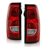 ANZO 2004-2007 Chevy Silverado Taillight Red/Clear Lens w/Black Trim (OE Replacement) - Burkken Auto Parts