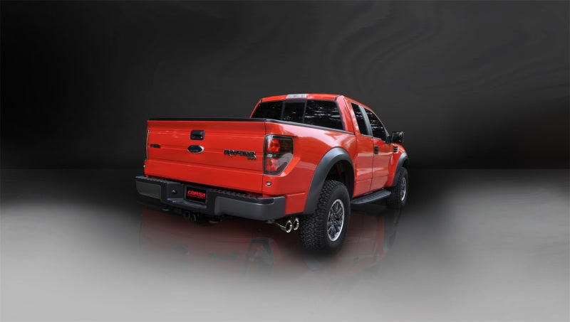 Corsa 2010-2010 Ford F-150 Raptor 5.4L V8 Polished Sport Cat-Back Exhaust - Burkken Auto Parts