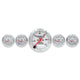 Autometer Arctic White GM 5 Pc Kit Box w/ Mech Speedo, Elec Oil Press, Water Temp, Volt, Fuel Level - Burkken Auto Parts