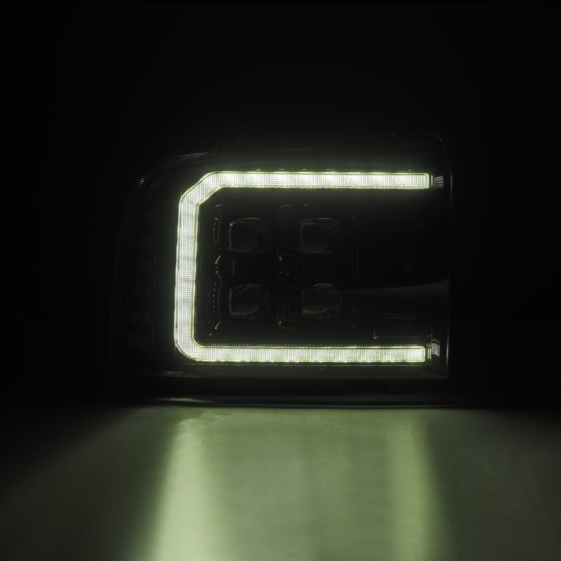 AlphaRex 05-07 Ford Super Duty/Excursion NOVA-Series LED Projector Headlights Alpha-Blk w/Activ Ligh - Burkken Auto Parts