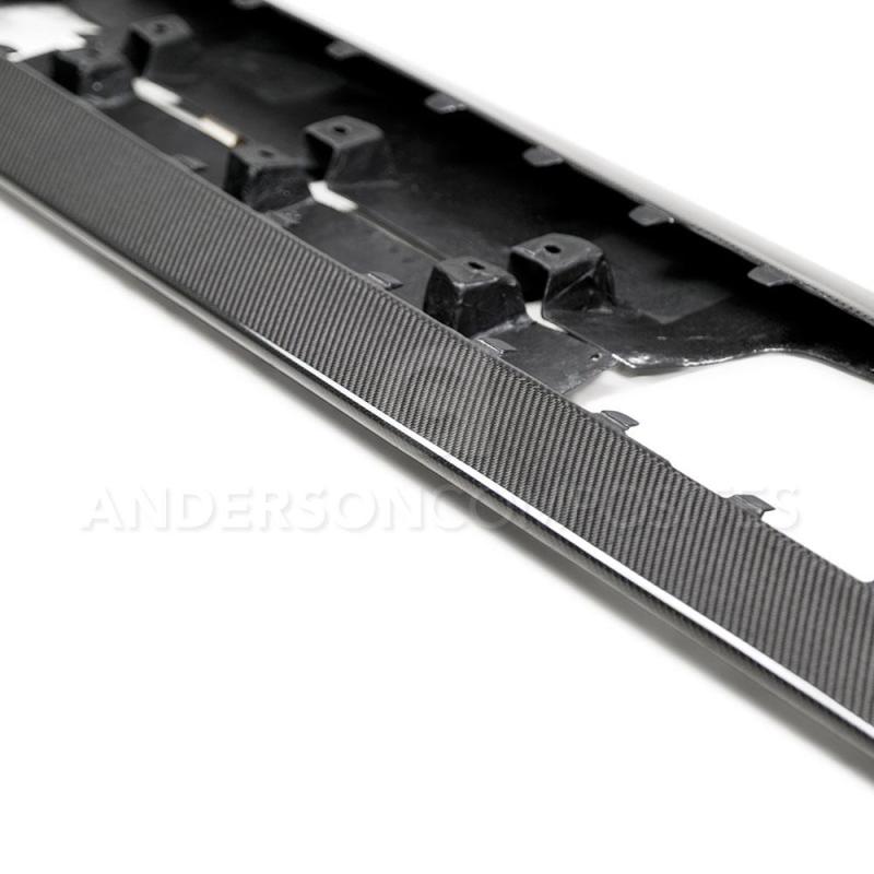 Anderson Composites 2020 Ford Mustang Shelby GT500 Carbon Fiber Rocker Panel Splitters - Burkken Auto Parts