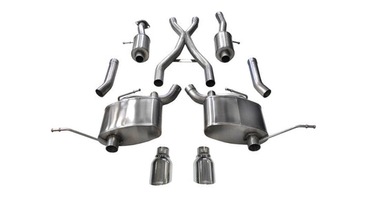 Corsa 2011-2021 Jeep Grand Cherokee Polished 2.5in Dual Rear Exit Cat-Back Exhaust - Burkken Auto Parts