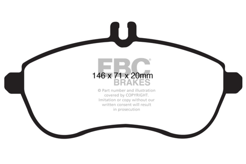EBC 12-14 Mercedes-Benz C250 (W204) 1.8 Turbo Greenstuff Front Brake Pads - Burkken Auto Parts