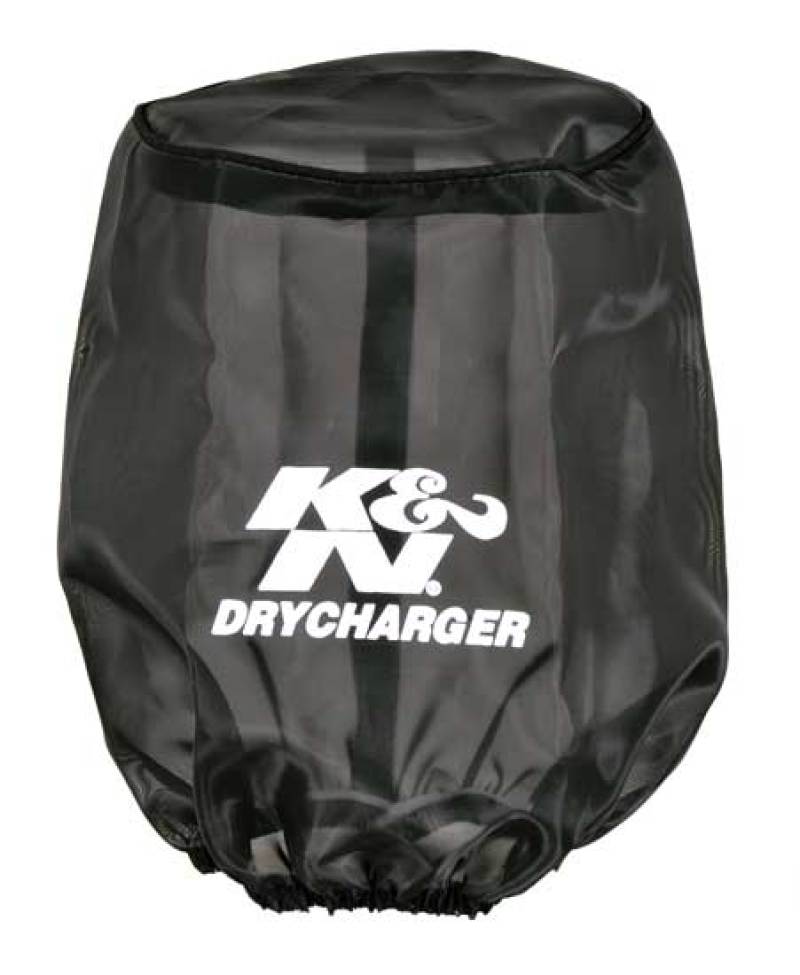 K&N Drycharger Air Filter Wrap Round Tapered Black 5.375in Base ID x 4.375in Top ID x 7 H - Burkken Auto Parts