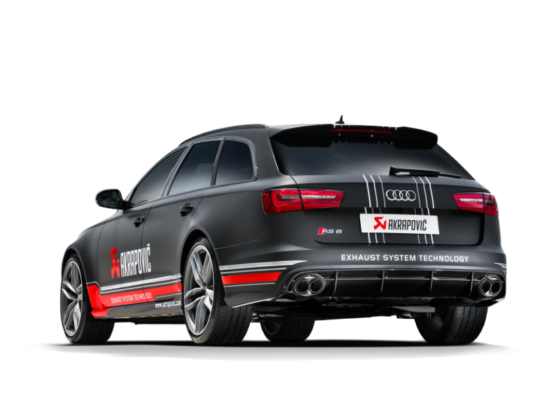 Akrapovic 14-17 Audi RS6 Avant (C7) Evolution Line Cat Back (Titanium) w/ Carbon Tips - Burkken Auto Parts