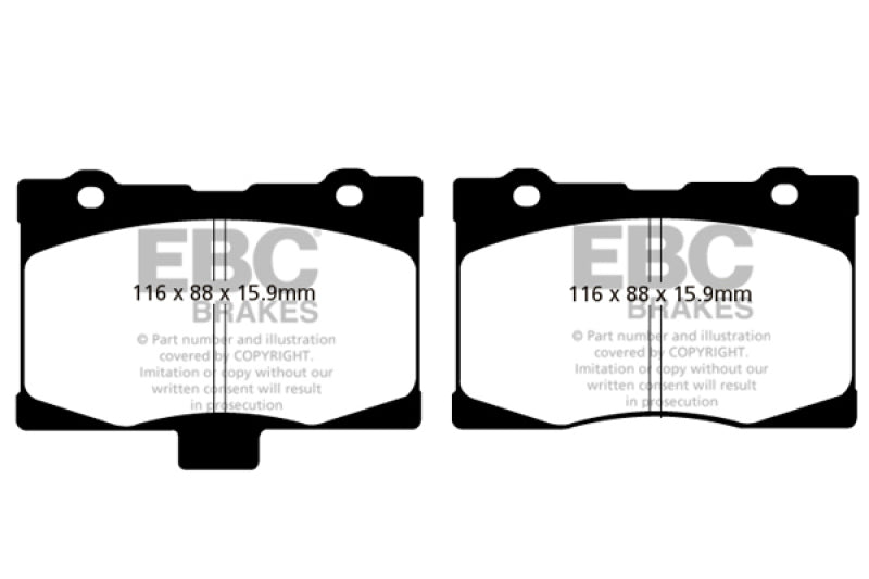 EBC 05-08 Acura RL 3.5 Redstuff Front Brake Pads - Burkken Auto Parts
