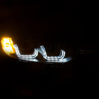 ANZO 2012-2015 BMW 3 Series Projector Headlights w/ U-Bar Black - Burkken Auto Parts
