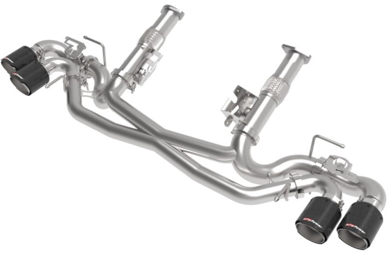 AFe MACH Force-Xp 304 Stainless Steel Cat-Back Exhaust Carbon 2020 Chevrolet Corvette C8 - Burkken Auto Parts