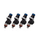 BLOX Racing Eco-Fi Street Injectors 1000cc/min w/ 1/2in Adapter For Honda K Series - Set of 4 - Burkken Auto Parts