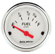 AutoMeter Gauge Fuel Level 2-1/16in. 73 Ohm(e) to 10 Ohm(f) Elec Arctic White - Burkken Auto Parts