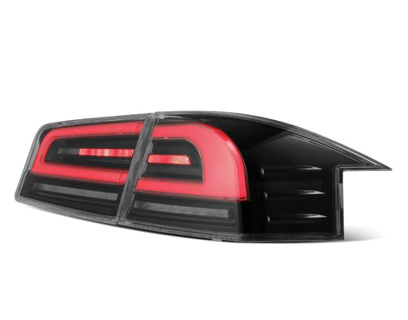 AlphaRex 12-21 Tesla Model S LUXX-Series LED Tail Lights - Black/Red - Burkken Auto Parts