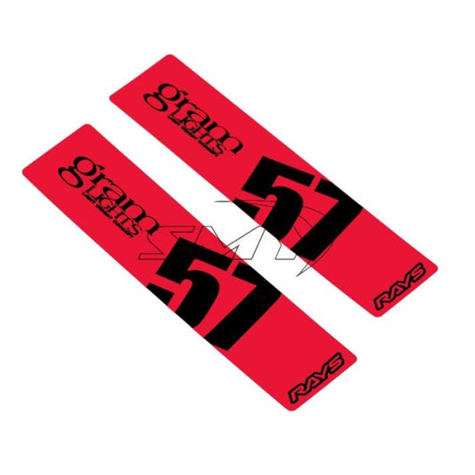 Gram Lights 57DR/57CR Spoke Sticker Red (2 PCS) - Burkken Auto Parts