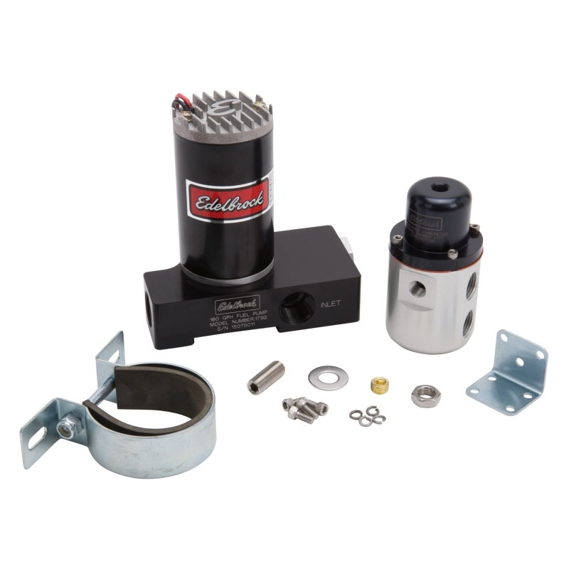 Edelbrock Fuel Pump 1792 And Regulator 1727 Combo Carbureted 160 GPH 5-10 PSI - Burkken Auto Parts