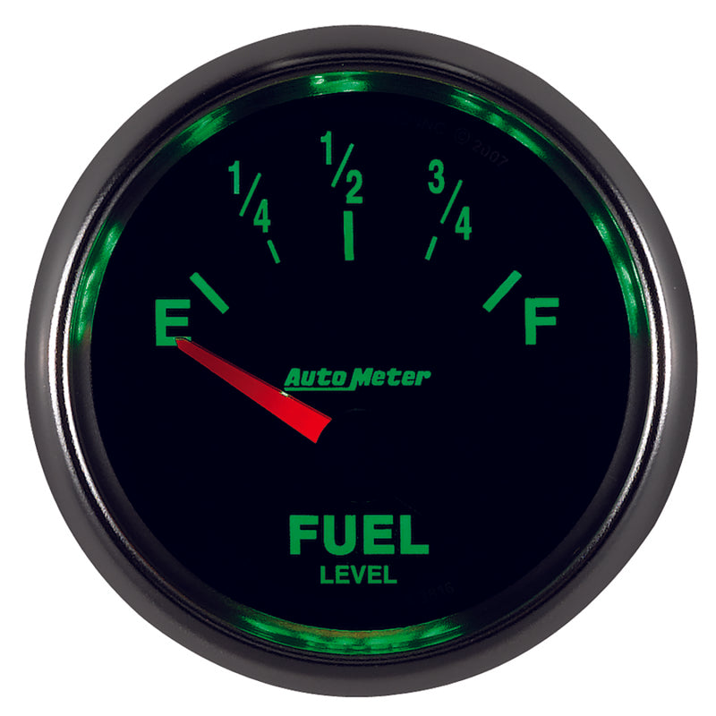 AutoMeter Gauge Fuel Level 2-1/16in. 240 Ohm(e) to 33 Ohm(f) Elec Gs - Burkken Auto Parts