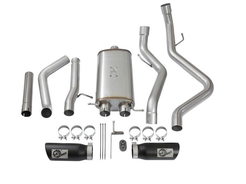aFe MACH Force-Xp 3in CB SS Dual Exhaust w/Black Tips 09-16 GM Silverado/Sierra 4.3L/4.8L/5.3L - Burkken Auto Parts