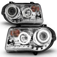 ANZO 2005-2010 Chrysler 300C Projector Headlights w/ Halo Chrome (CCFL) G2 - Burkken Auto Parts