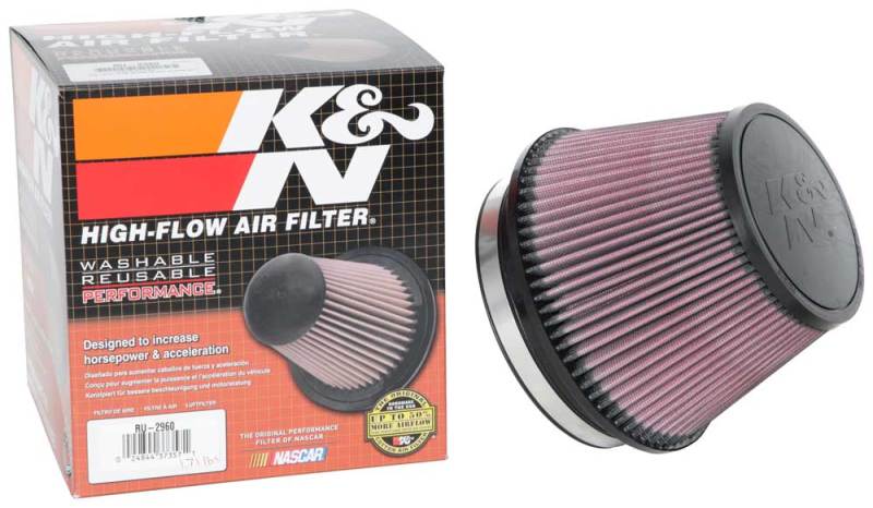 K&N Universal Tapered Filter 6in Flange ID x 7.5in Base OD x 5in Top OD x 5in Height - Burkken Auto Parts
