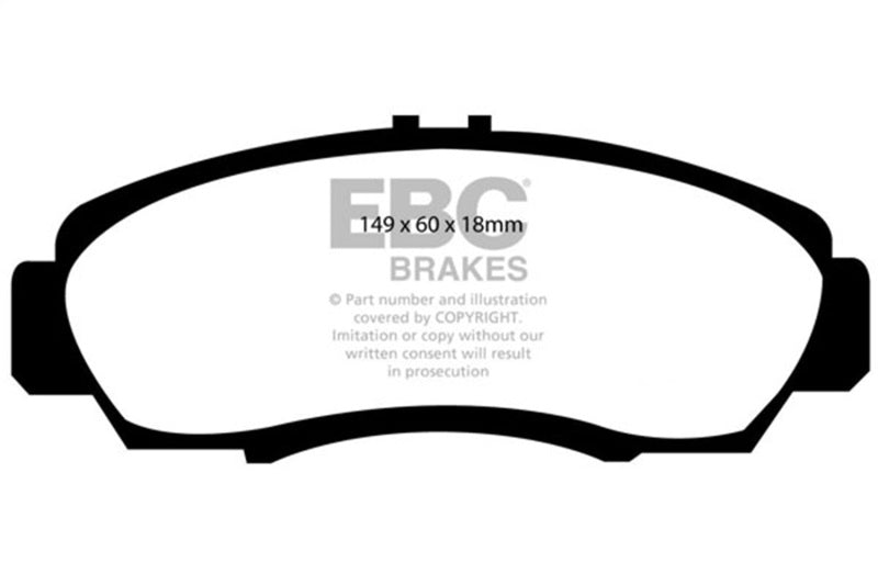 EBC 01-03 Acura CL 3.2 Redstuff Front Brake Pads - Burkken Auto Parts