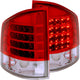 ANZO 1995-2005 Chevrolet S-10 LED Taillights Red/Clear - Burkken Auto Parts