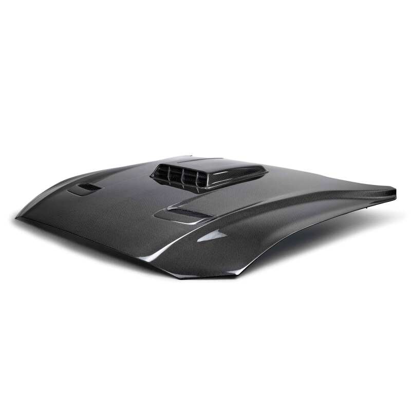 Anderson Composites 21-23 Ford Mustang Mach 1 Type-SK Double-Sided Carbon Fiber Hood - Burkken Auto Parts