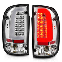 ANZO 95-00 Toyota Tacoma LED Taillights Chrome Housing Clear Lens (Pair) - Burkken Auto Parts