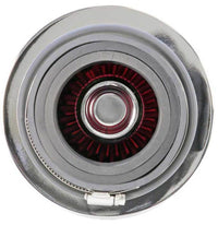 K&N Universal Air Filter Chrome Round Tapered Red - 4in Flange ID x 1.125in Flange Length x 5.5in H - Burkken Auto Parts