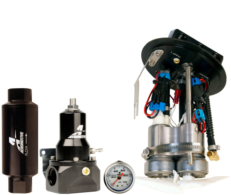 Aeromotive 11-17 Ford Mustang Drop In Kit (18037/15633/13134/12341) - Triple 450lph - Burkken Auto Parts
