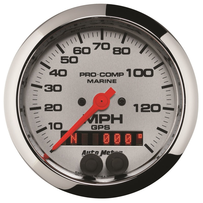 Autometer Marine Chrome 3-3/8in 140MPH GPS Speedometer Gauge - Burkken Auto Parts