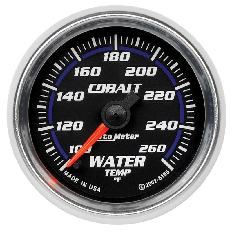 Autometer Cobalt 52mm 100-260 Deg F Electronic Water Temp Gauge - Burkken Auto Parts