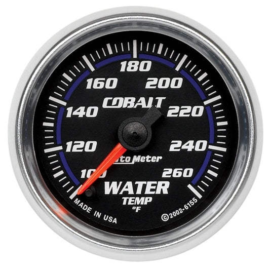 Autometer Cobalt 52mm 100-260 Deg F Electronic Water Temp Gauge - Burkken Auto Parts