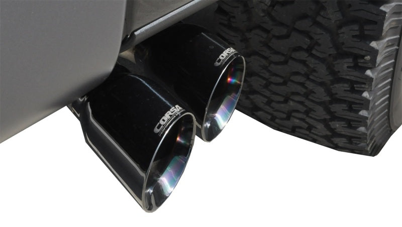 Corsa 2010-2010 Ford F-150 Raptor 5.4L V8 Black Sport Cat-Back Exhaust - Burkken Auto Parts