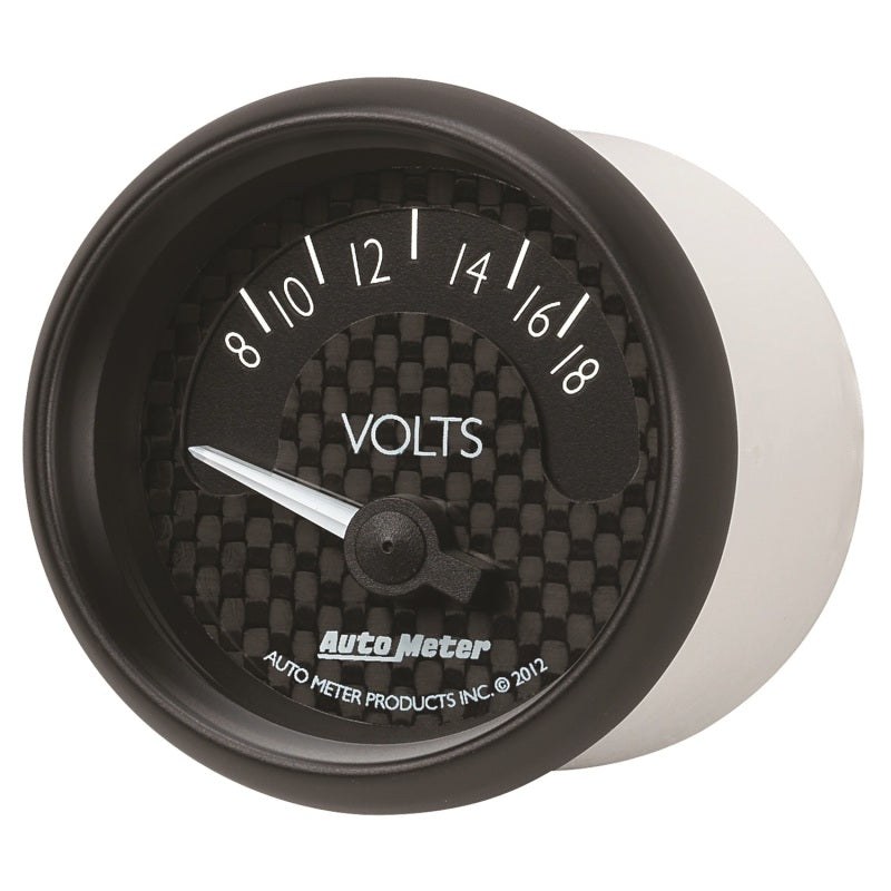 Autometer GT Series 52mm Short Sweep Electronic 8-18 Volts Voltmeter - Burkken Auto Parts
