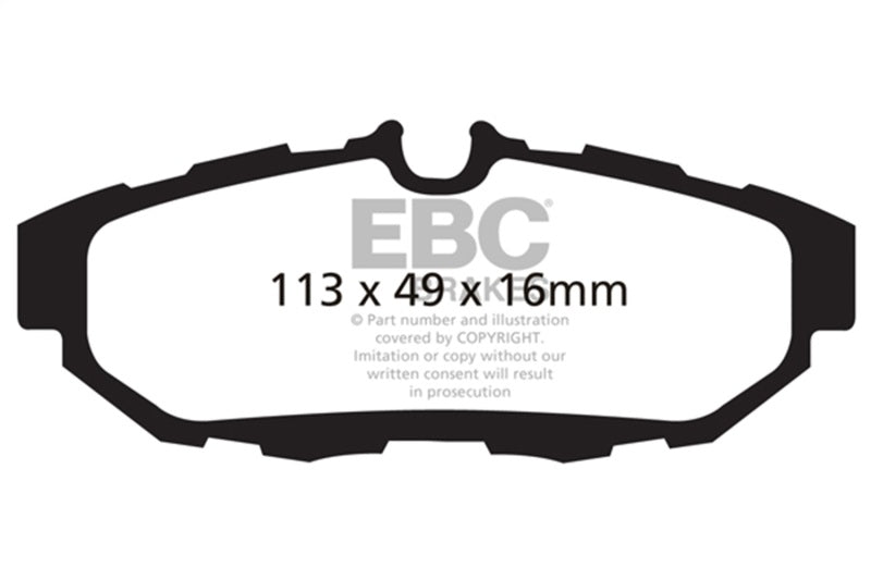 EBC 10-14 Ford Mustang 3.7 Redstuff Rear Brake Pads - Burkken Auto Parts