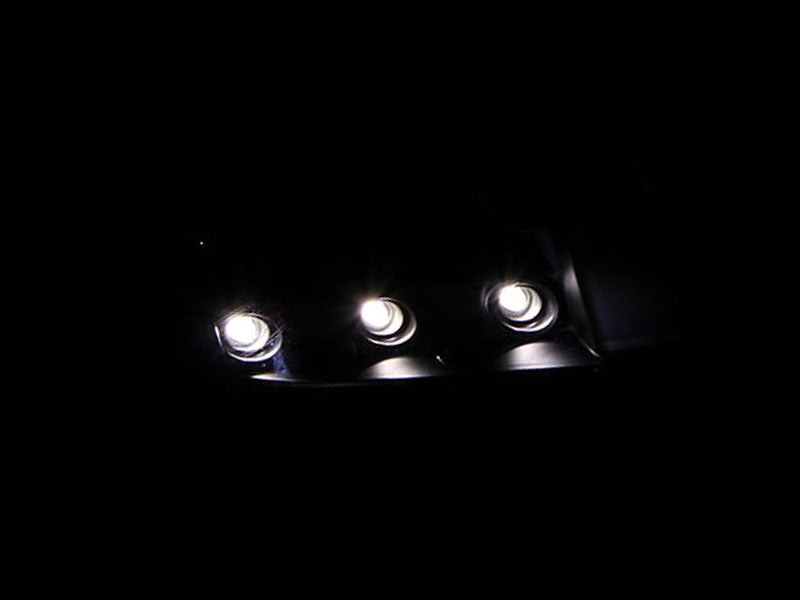 ANZO 1994-2001 Dodge Ram Crystal Headlights Black w/ LED - Burkken Auto Parts