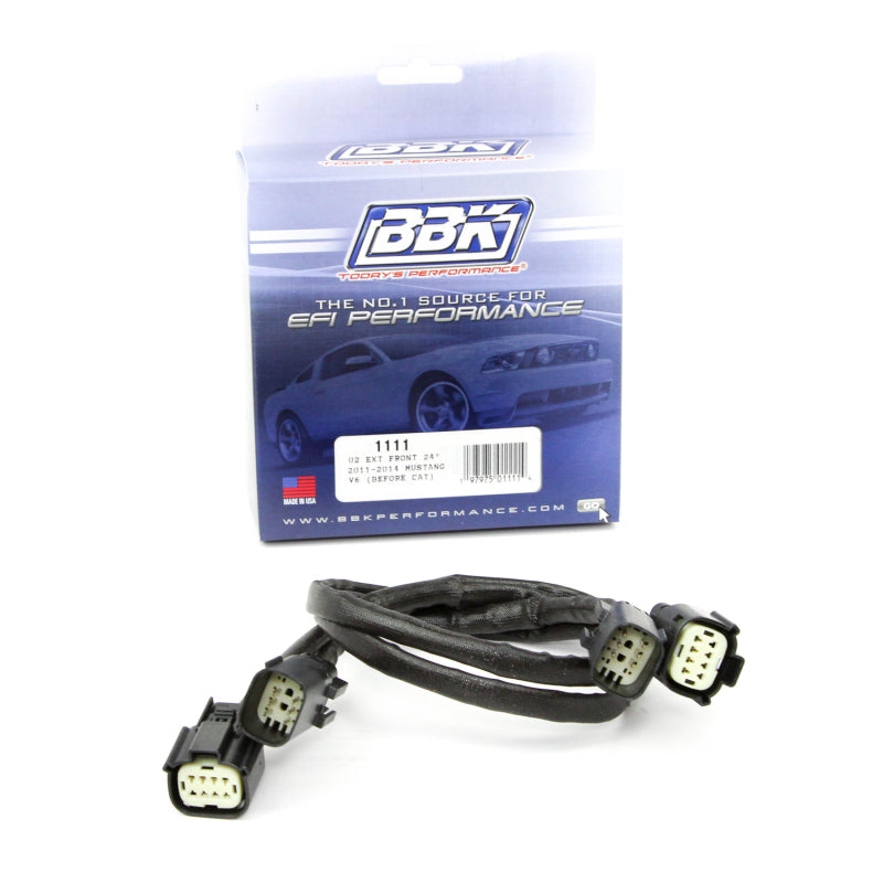 BBK 11-14 Mustang V6 Front O2 Sensor Wire Harness Extensions 24 (pair) - Burkken Auto Parts