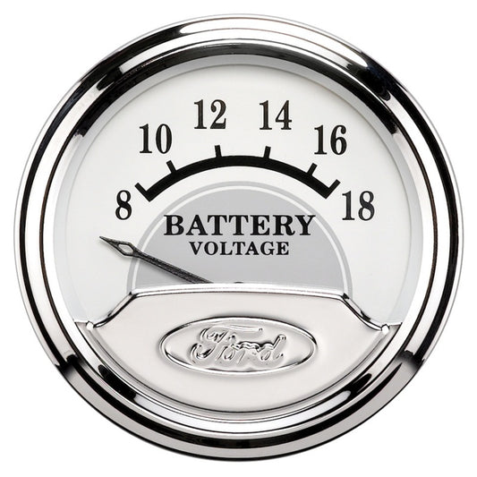 Autometer Ford Masterpiece 2 1/16in Electronic 18V Voltmeter Gauge - Burkken Auto Parts