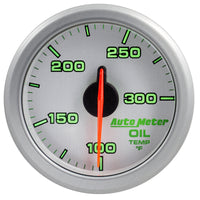 Autometer Airdrive 2-1/6in Oil Temp Gauge 100-300 Degrees F - Silver - Burkken Auto Parts